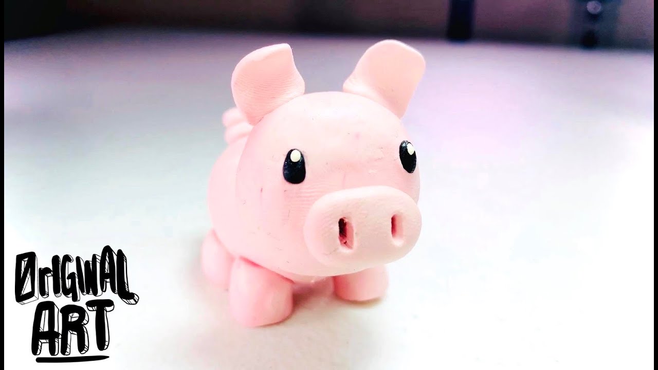 Cómo Hacer Cerdito de Plastilina o Fondant Fácil 3 Pasos kawaii