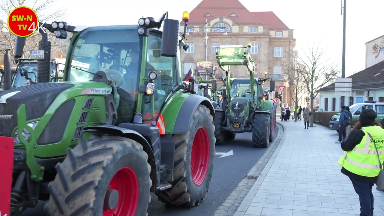 Bauernproteste in Schweinfurt: Traktoren setzen Zeichen gegen Regierungspolitik