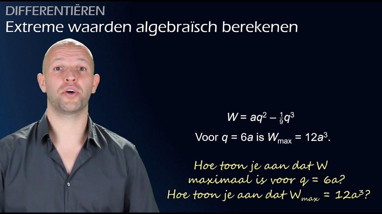 Extreme waarden berekenen met de afgeleide - Differentiëren (vwo A) - WiskundeAcademie