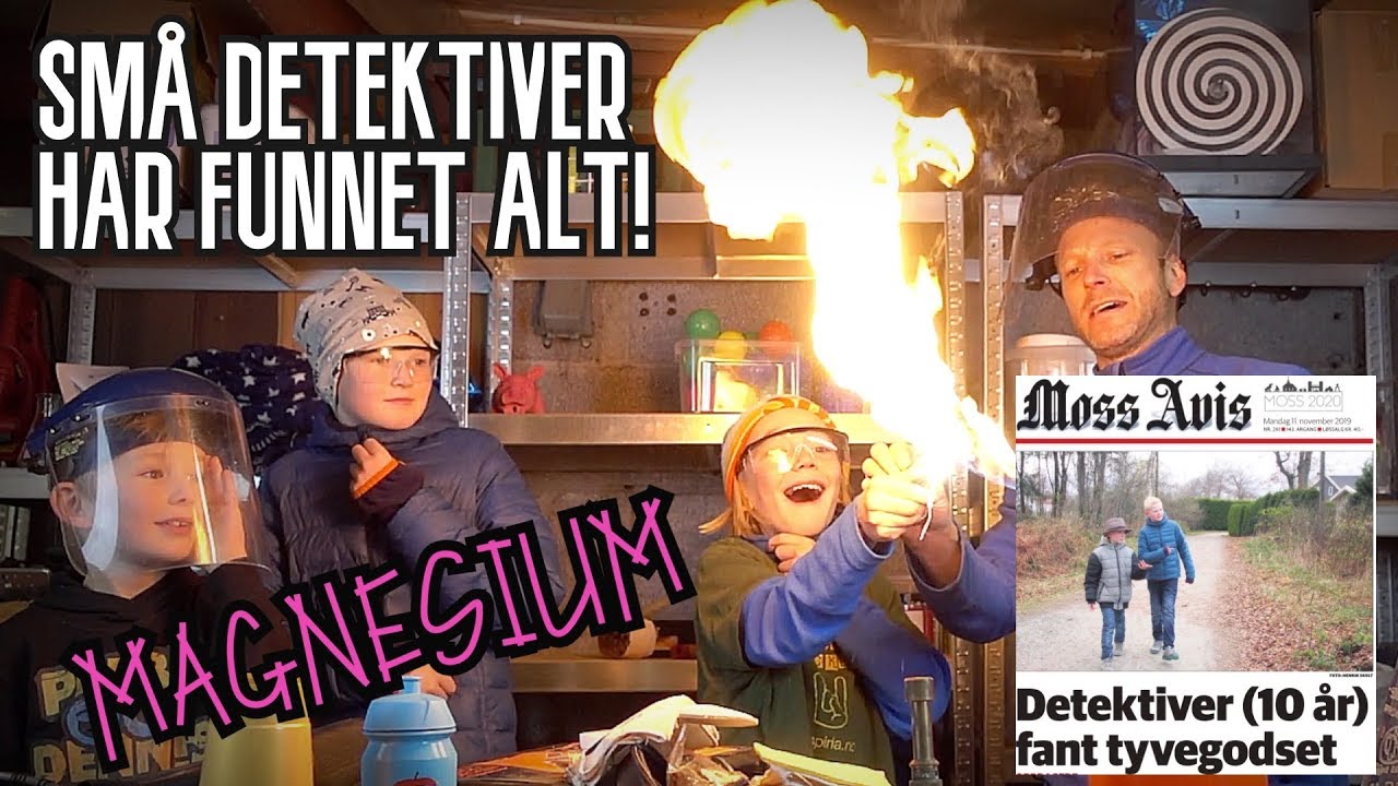 SM&Aring; DETEKTIVER HAR FUNNET ALT! // LEKER MED BRENNENDE MAGNESIUM