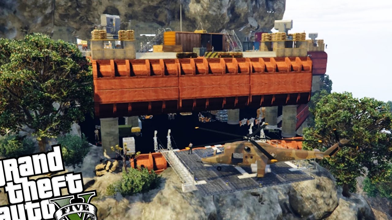 Merryweather Mountain Fortress - GTA 5 PC MOD (Mountain Fortress Military Base)