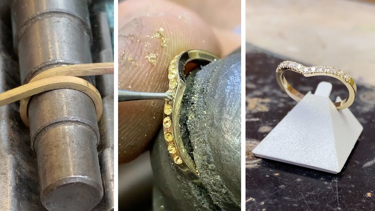 Wishbone Diamond Gold Ring Making | JCA