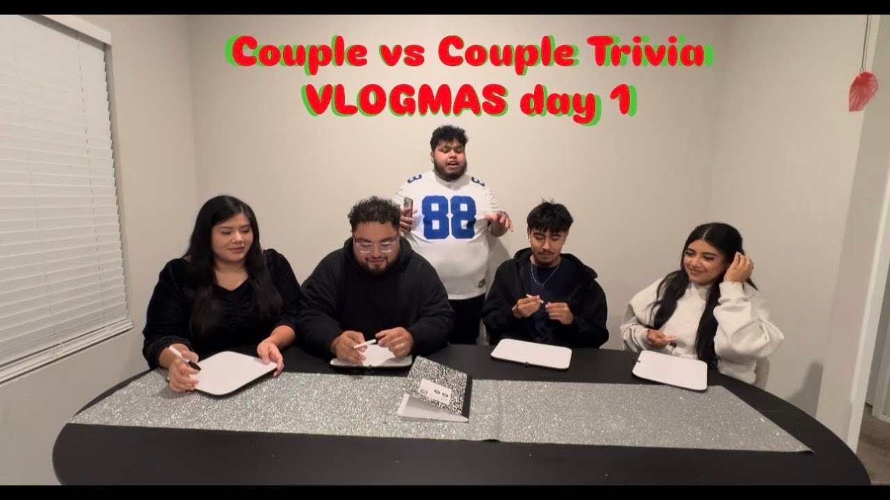 Couple vs Couple Trivia (VLOGMAS CON ELCOMPAG DAY 1)