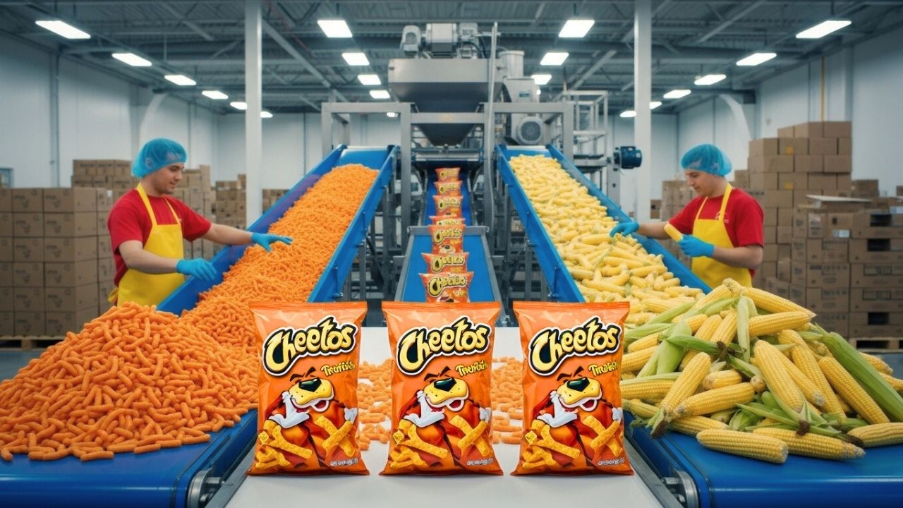 C&Oacute;MO se FABRICAN los CHEETOS de QUESO 🧀 | Producci&oacute;n masiva en f&aacute;bricas gigantes