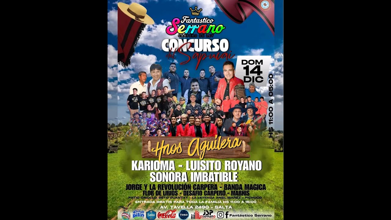 Dom 14 Dic 2025 en Fantastico Serrano - Gambino eventos