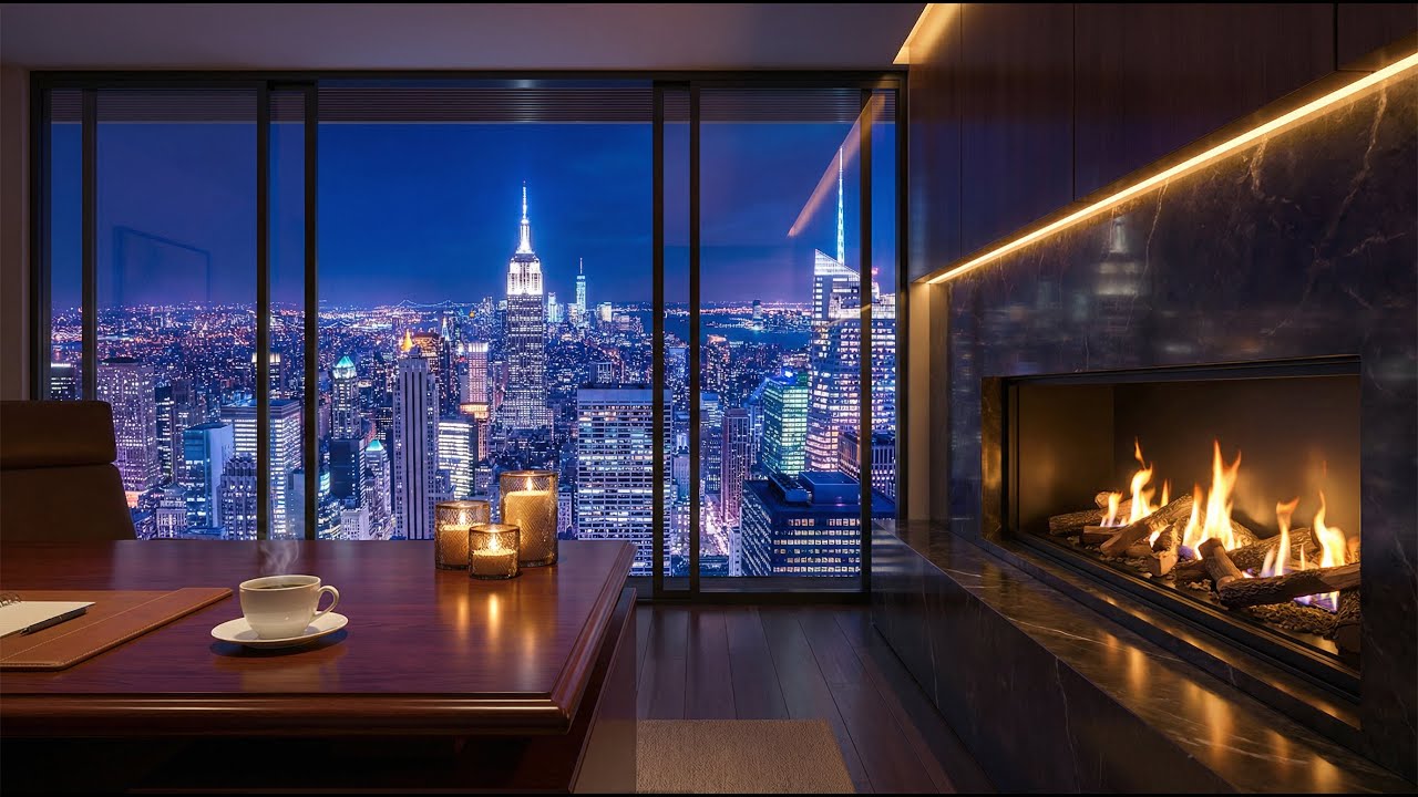 Relaxing  Bossa Nova Jazz  🌧️ Rainy Jazz Luxury NYC Penthouse Ambience 2026