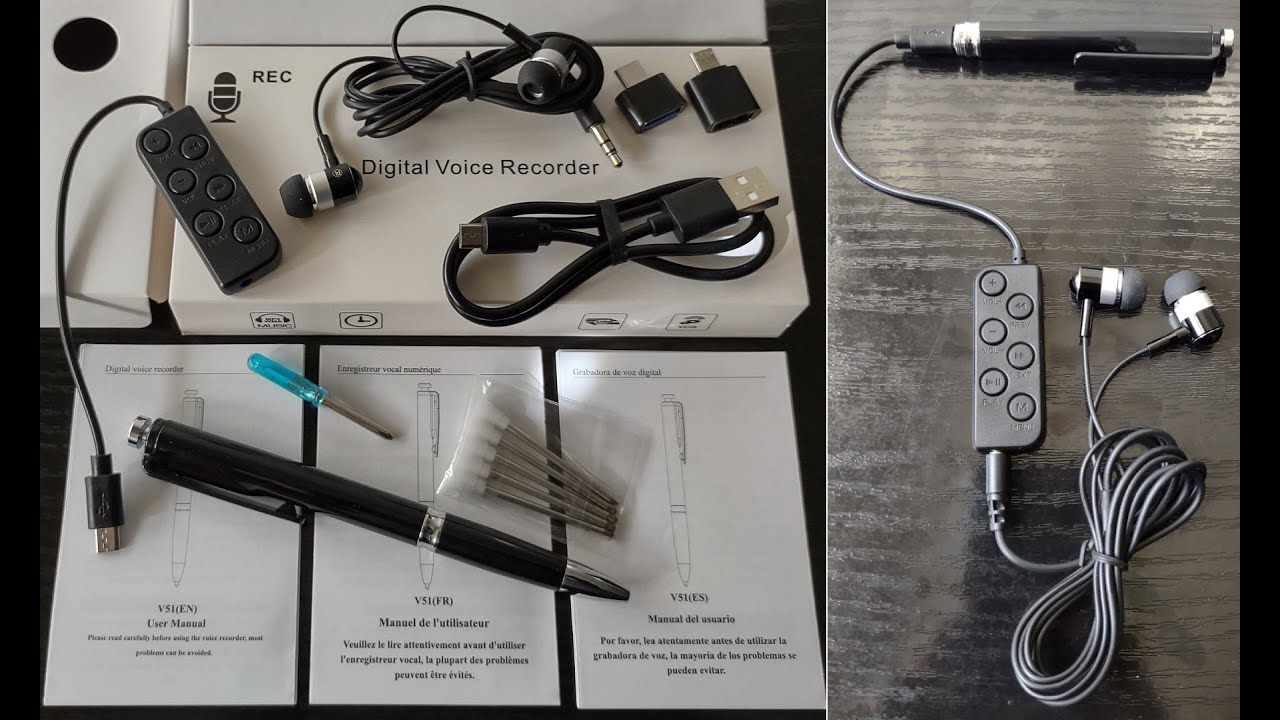 Bolígrafo espía grabador de voz, 32GB, 172h, marca XIXITPY