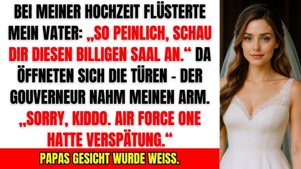 Bei meiner Hochzeit nannte mein Vater ALLES peinlich – bis er sah, wer mich zum Altar führte