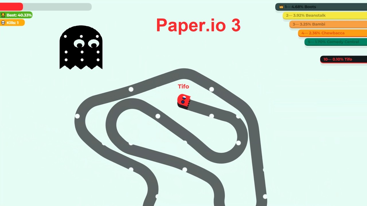 Paper.io 3 Map Control: 100.00%