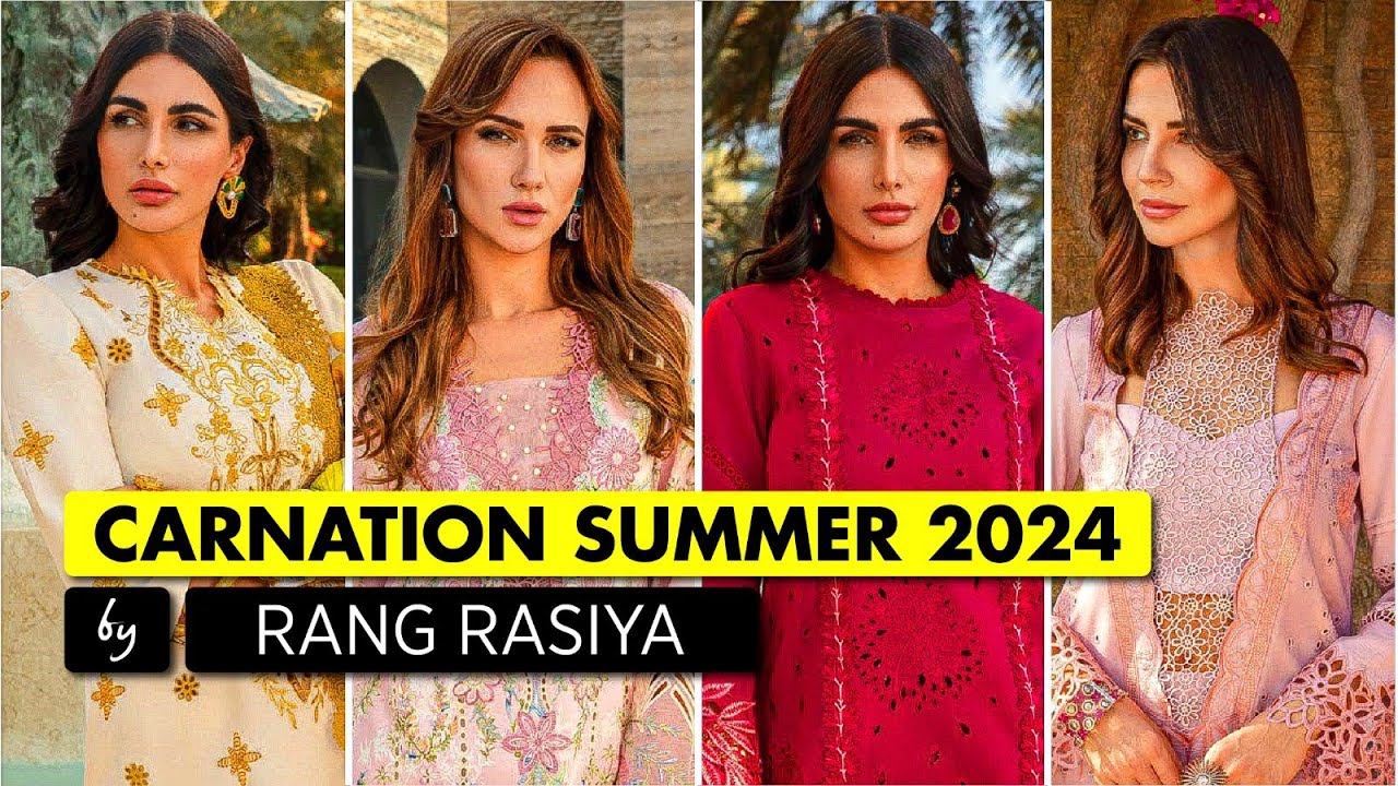 Rang Rasiya | Carnation Summer '24 Collection | Unstitched Luxury Lawn By rang Rasiya |  2024
