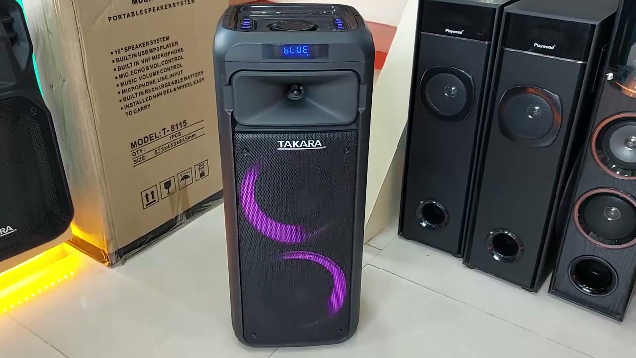 Takara T 1020 Karaoke Party Speaker full demo video with functions.