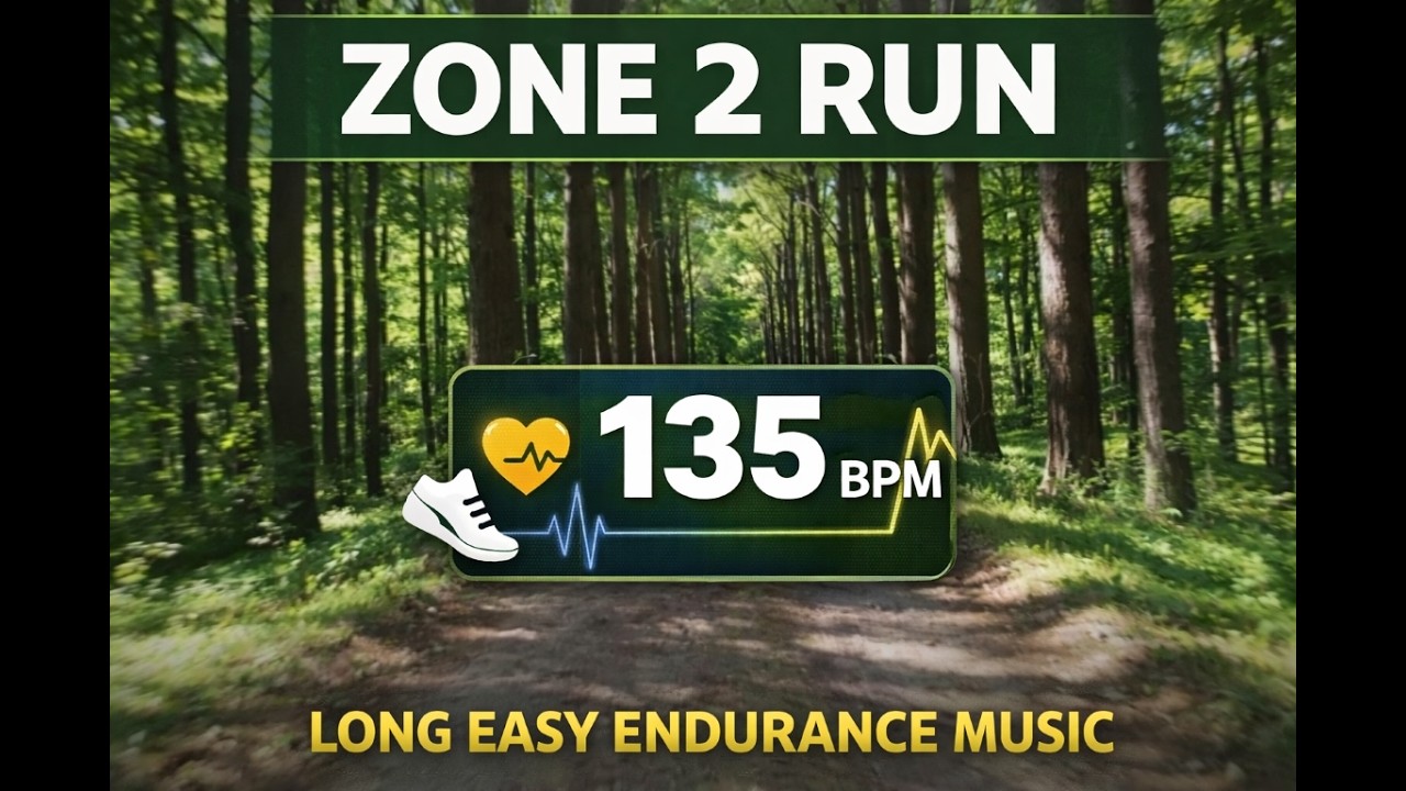 ZONE 2 RUN 🌲 135 BPM Endurance Running Music | Long Easy Forest Trail Session (No Lyrics)