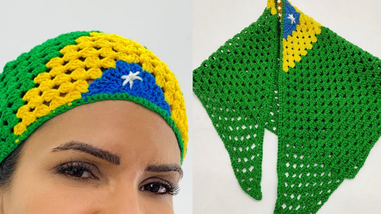 bandana de crochê passo a passo