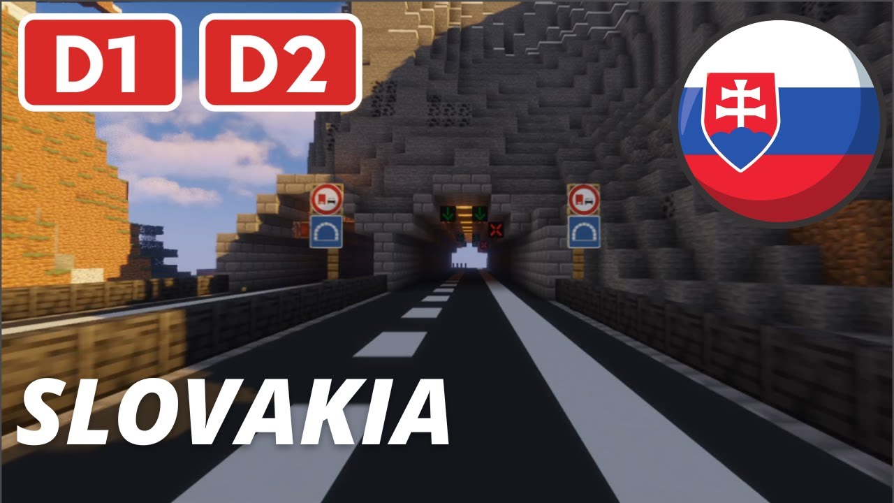 MINECRAFT SLOVAKIA FREEWAYS D1-D2 | SLOVENSKE DAL'NICE V MINECRAFT [Clip]