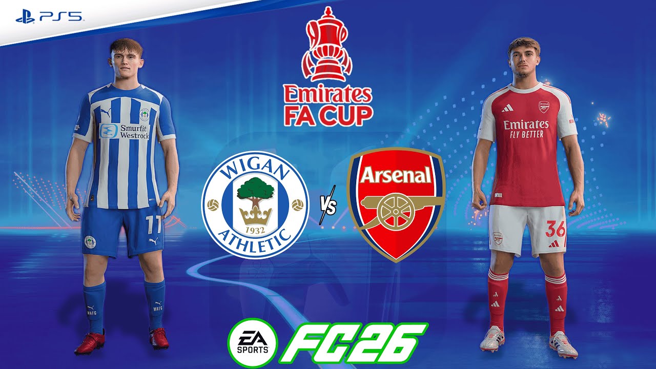 Wigan vs Arsenal | Emirates FA Cup | Full Match | FC 26 - PS5™[4K]