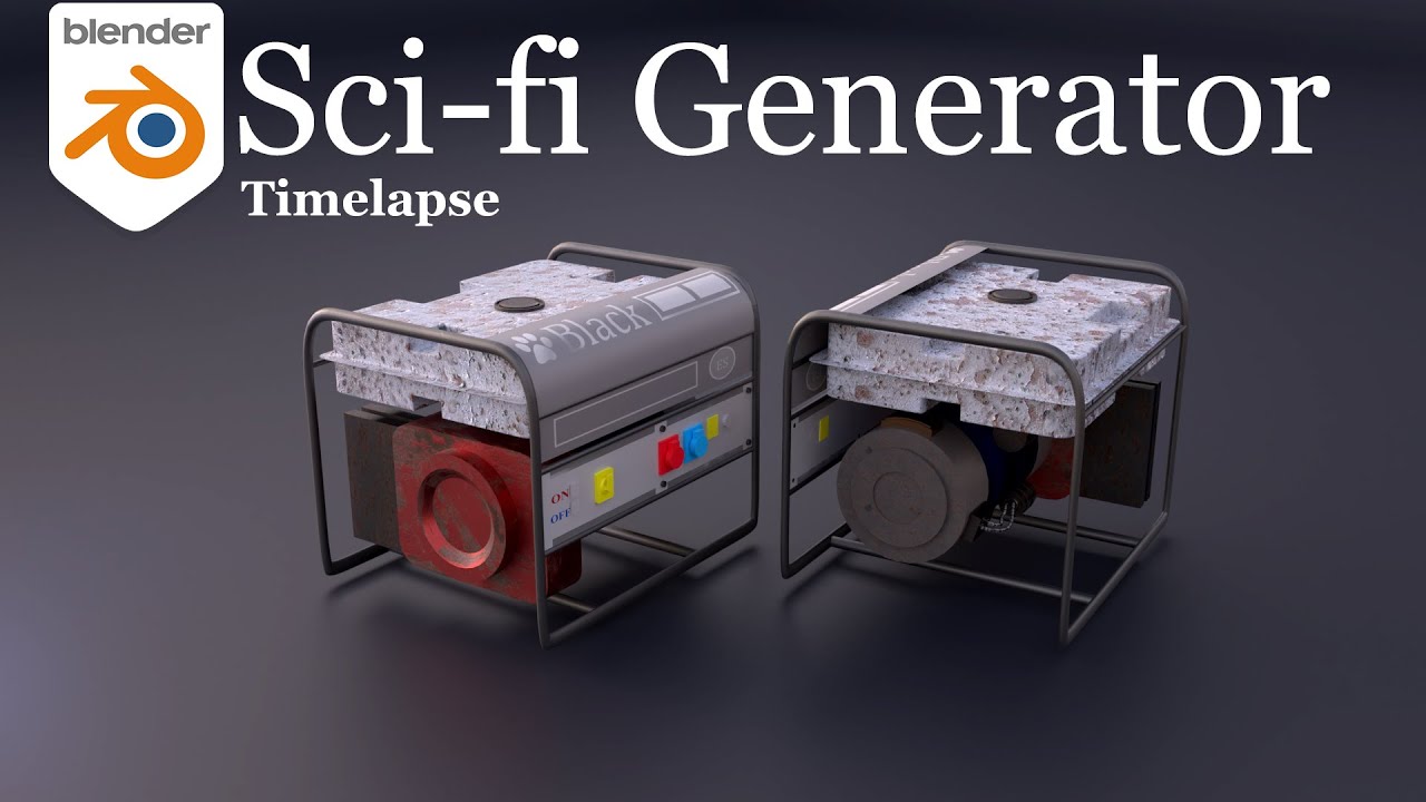 Creating a Electric generator in Blender-Timelapse