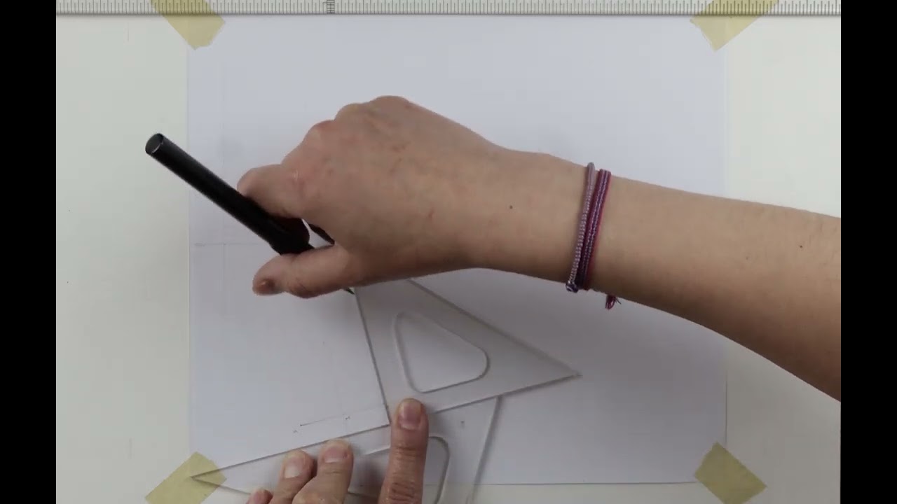 Trazo de base de pentágono conociendo la dimensión de uno de sus lados