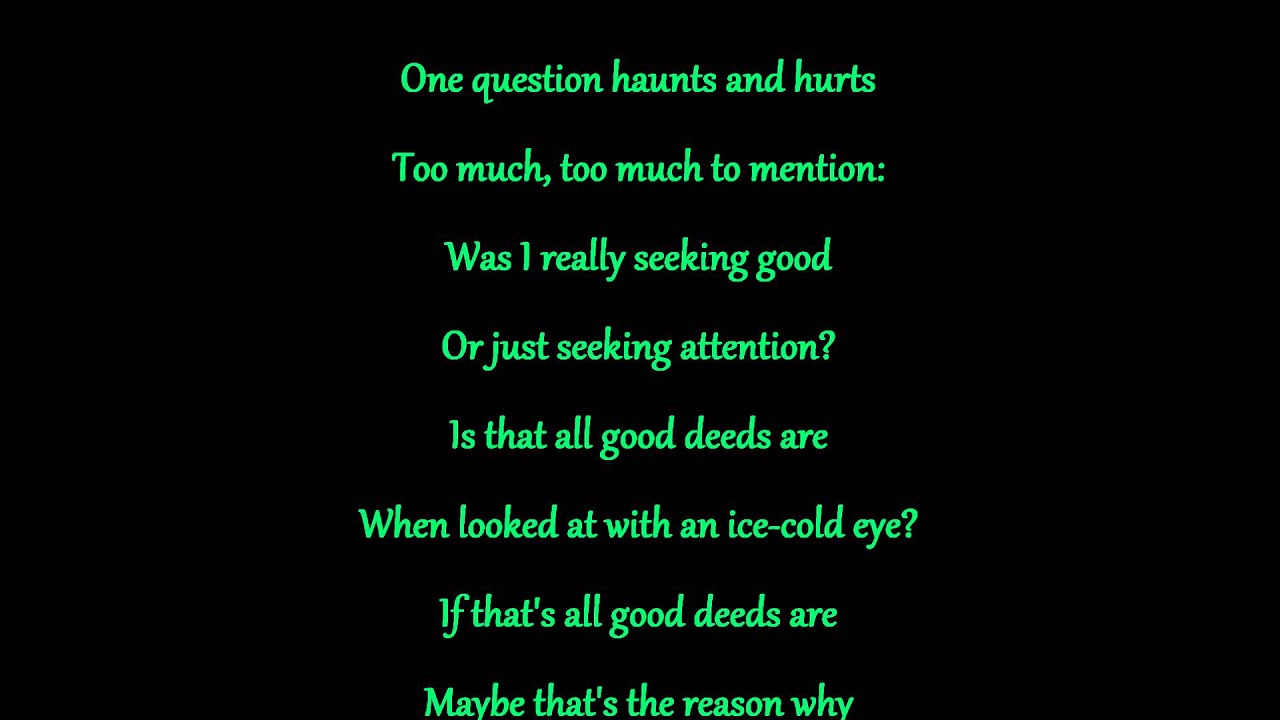 No Good Deed-Wicked-Lyrics