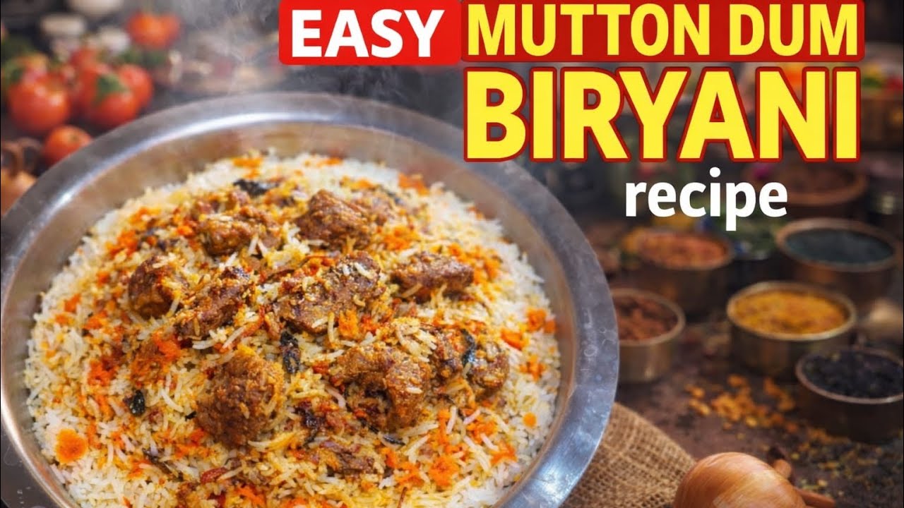 Easy mutton dum biryani l Homemade restaurant style Biryani 🤌 🤌#biryani #viral #trending #recipe 
