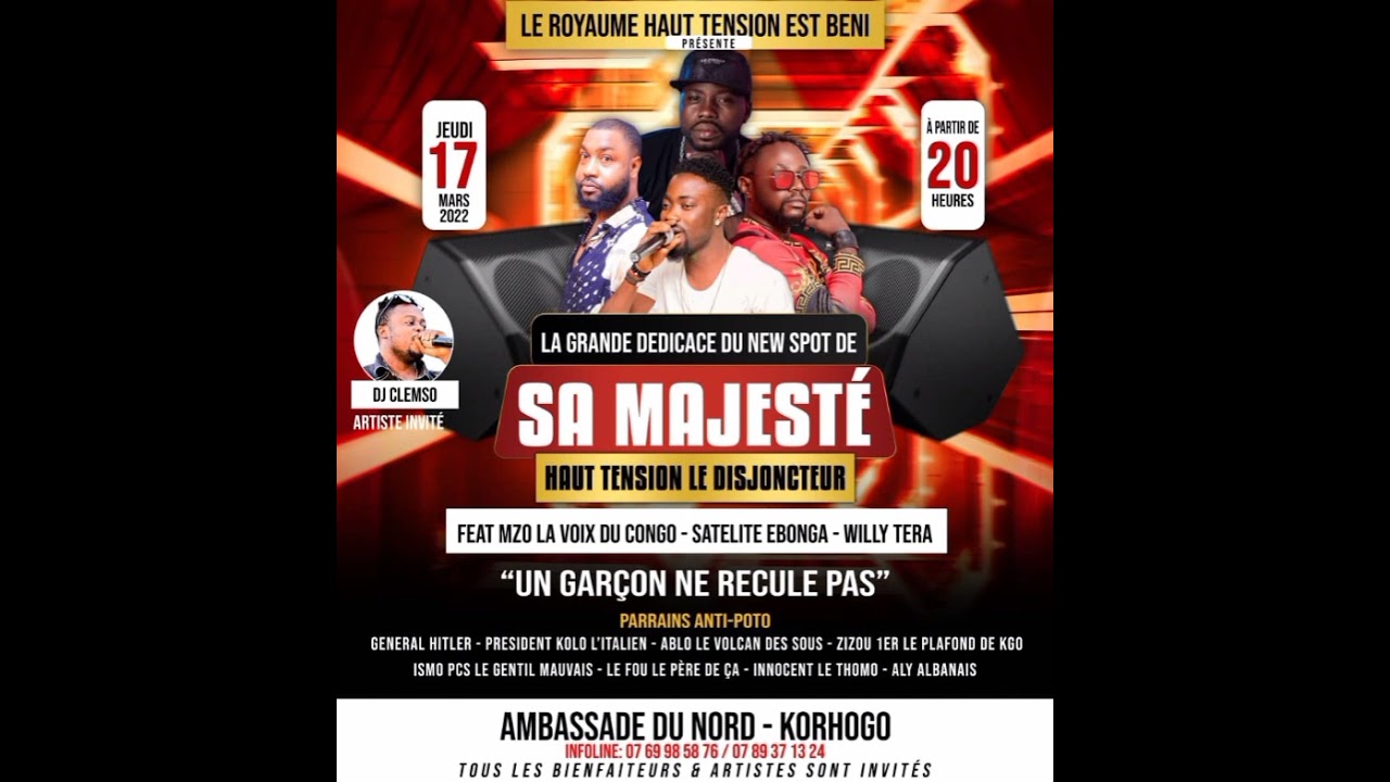 SAMAJESTE HAUT TENSION FEAT SATELLITE EBONGA ET DJ MZO ET WILLY TERA....UN GARÇON NE RECULE PAS 💪