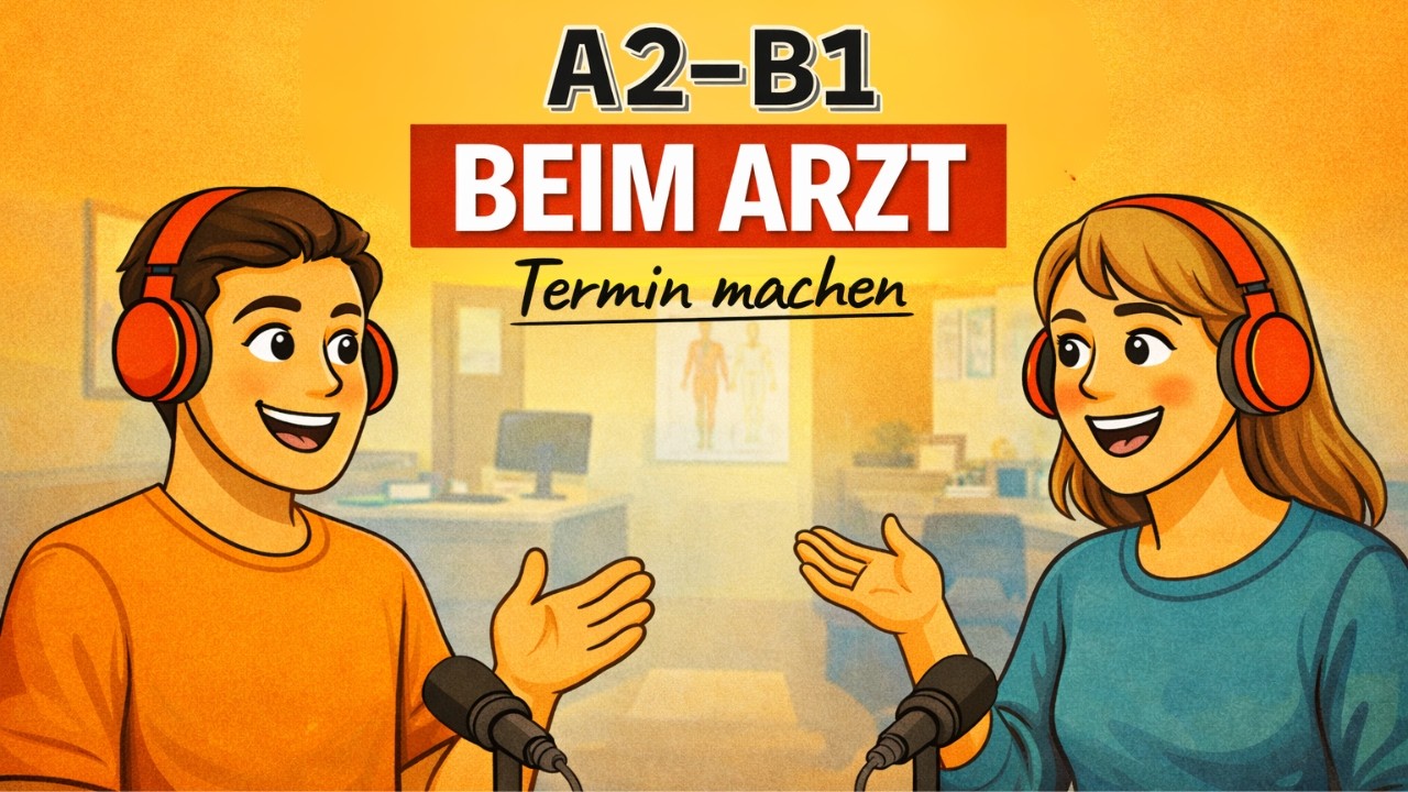 🔥 Deutsch im Alltag A2–B1 | Beim Arzt sprechen – Einfach & langsam