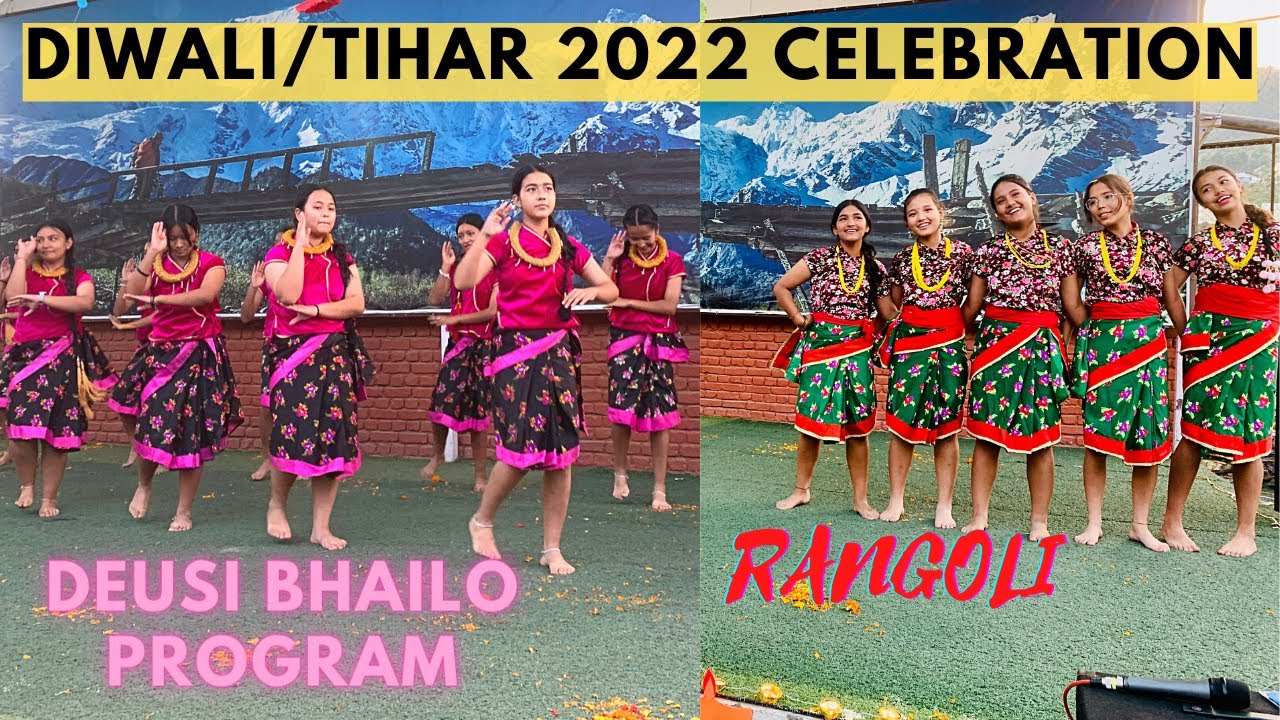 DEUSI BHAILO PROGRAM | VLOG | Rangoli , Song & Dance Competition | Diwali Vlog | WILSON ACADEMY 🥳