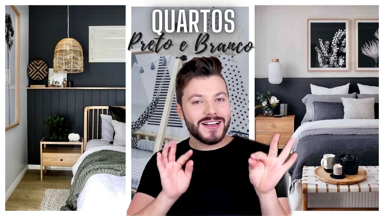 16 IDEIAS de QUARTOS PRETO e BRANCO - Eduardo Wizard