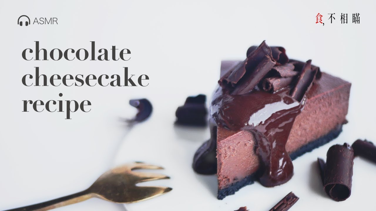 🇺🇸 Triple Chocolate Cheesecake recipe: Rich, Moist, Dense and Super Chocolatey (ASMR)