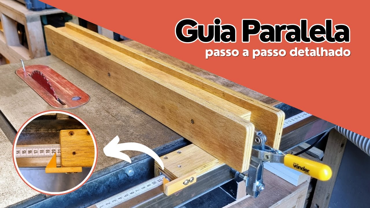 GUIA PARALELA (melhor que a original) para serra de bancada