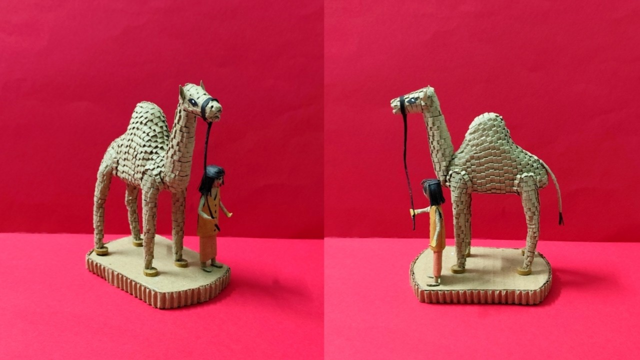 Making Waste Cardboard Camel | Craft Home Decor