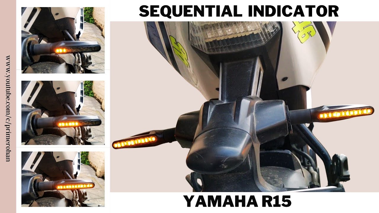 How to install |sequential-indicator|_ in bike |yamaha-r15|