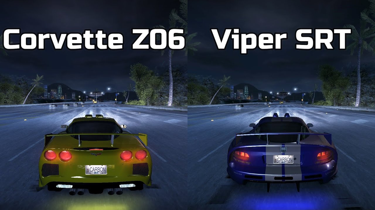 Chevrolet Corvette Z06 vs Dodge Viper SRT-10 - Need for Speed Carbon (Drag Race)