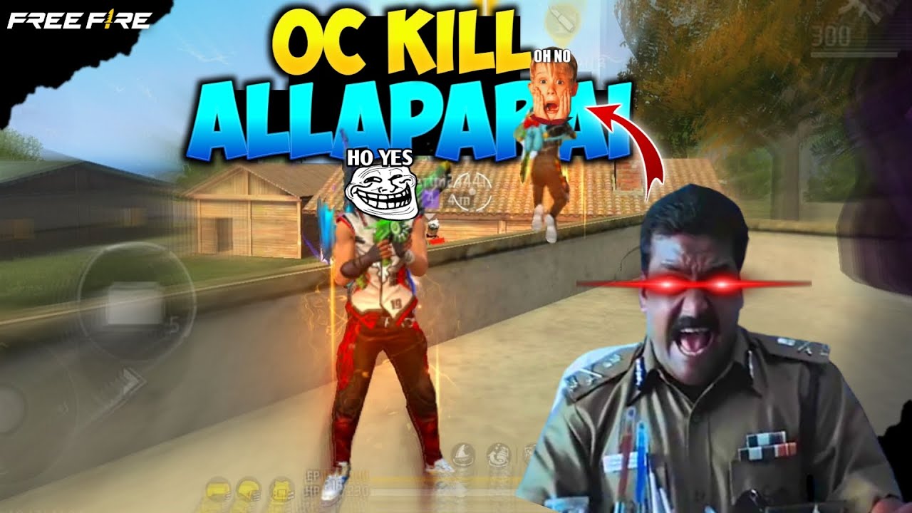 😂OC KILL ALLAPARAI ||💥Free Fire Br Rank Squad Gameplay Tamil || WipingTamizhan Funny Commentry