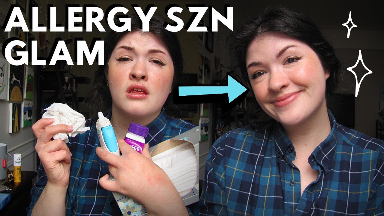 ALLERGY SEASON MAKEUP TUTORIAL | Makeup tips for watery eyes runny nose & other allergy symptoms!