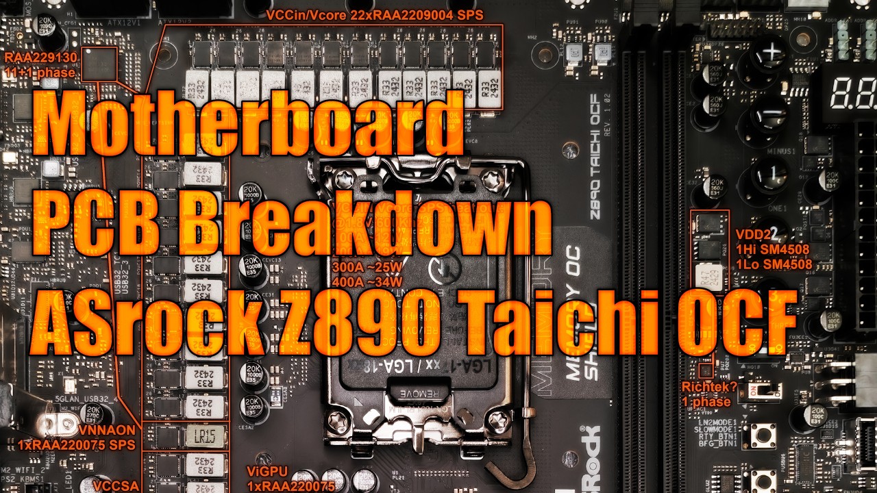 Mobo PCB breakdown: Asrock Z890 Taichi OCF