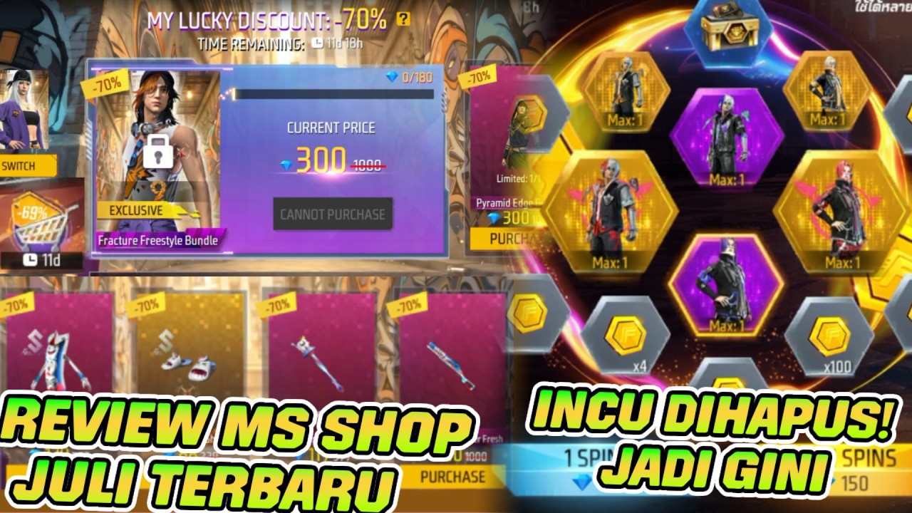 REVIEW ISI MISTERI SHOP JULI! INCU DIGANTI EVENT TOKEN RING! #pesta9 #freefire