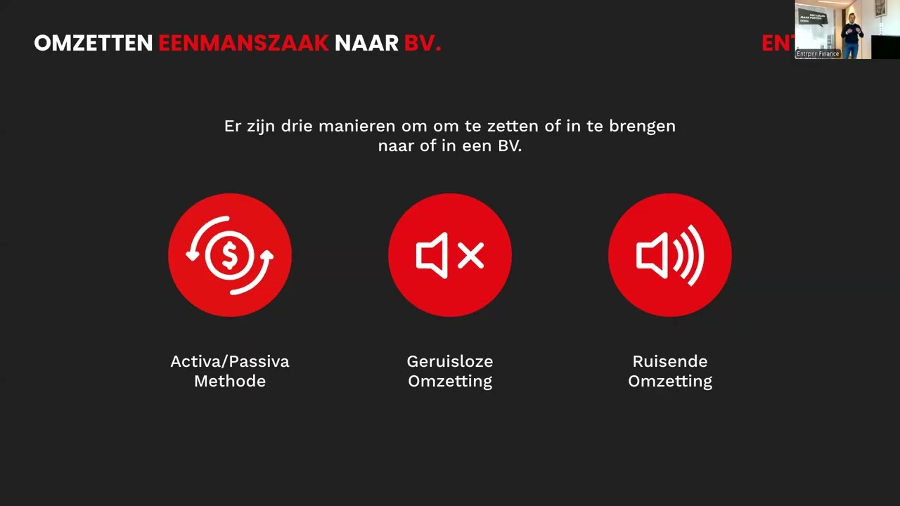 Webinar Van Eenmanszaak naar BV  -  11 juli 2025