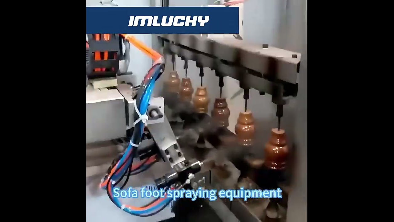 Factory customized sofa leg spraying equipment Sofa leg electrostatic spraying machine #machine