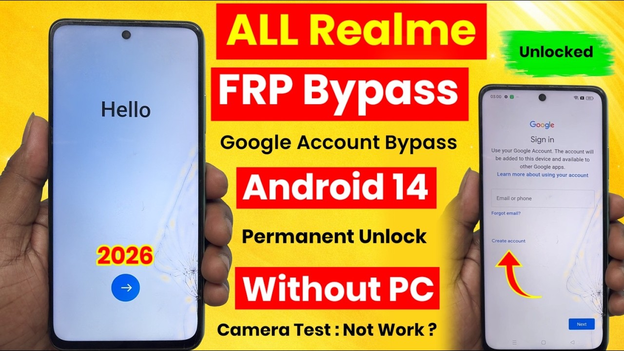 All Realme FRP Bypass Android 14 | Google Account Unlock Without PC | 100% Working 🔥