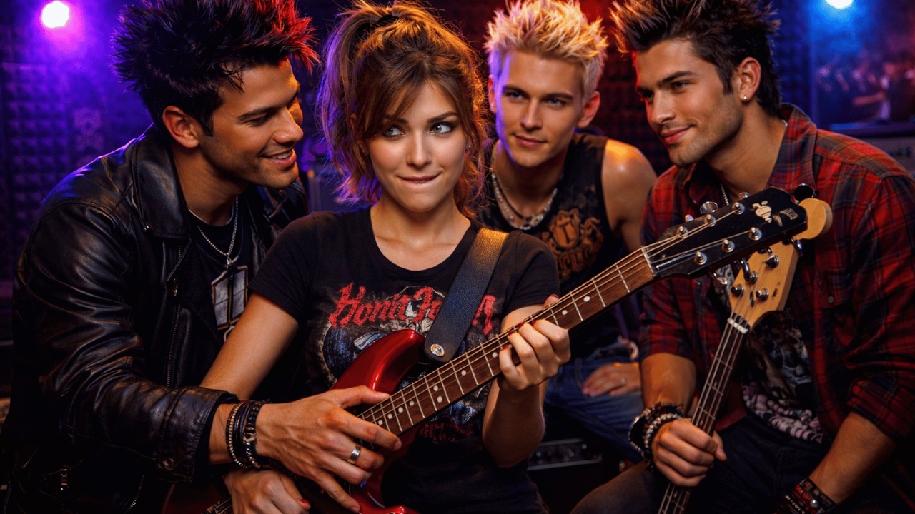 Sister takes her brother's place at music school 🎵 three hot roommates test her secret 💘 she falls