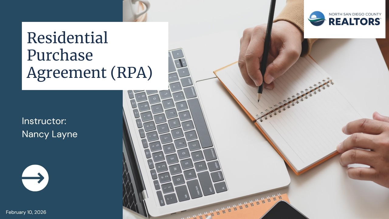 Residential Purchase Agreement (RPA)