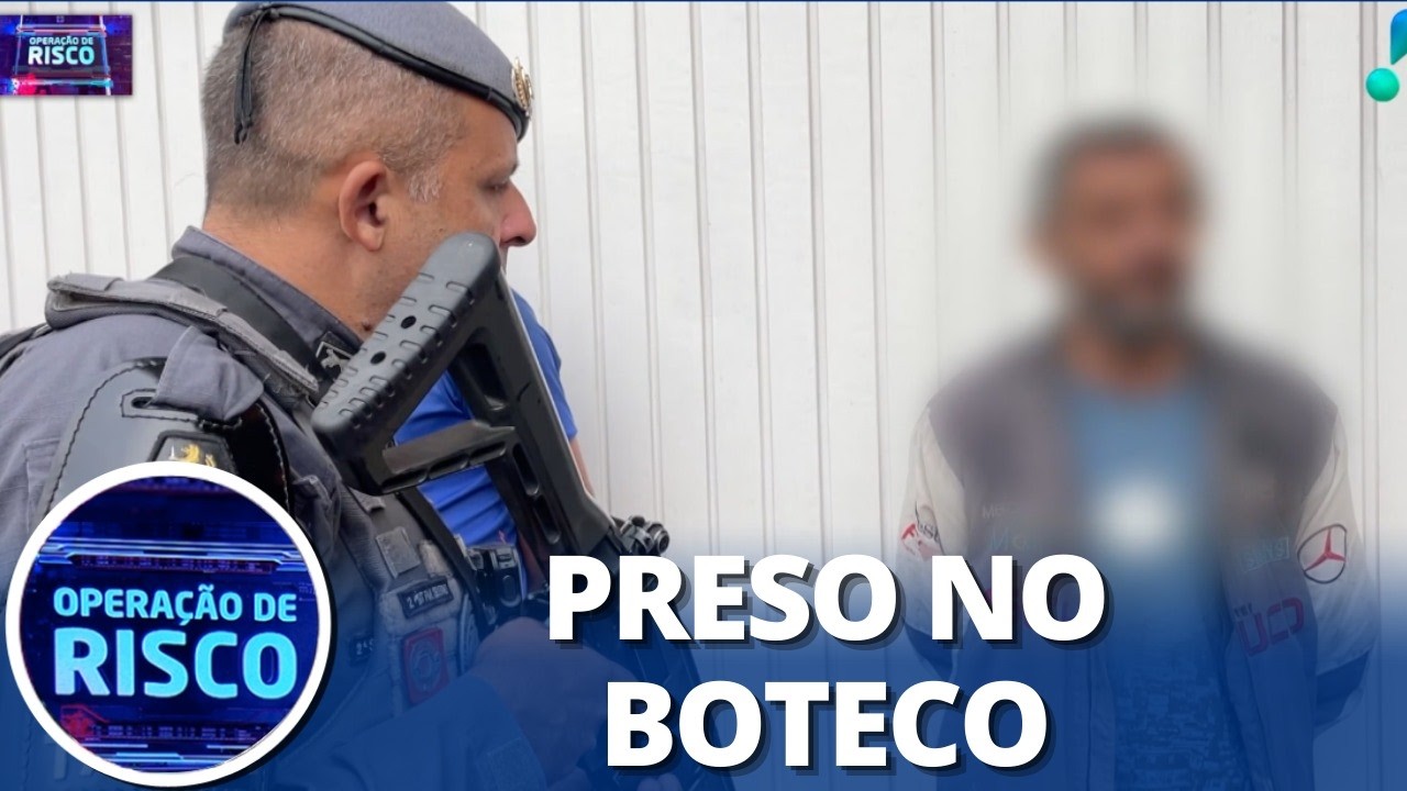 Em cana! Estuprador foragido é preso em boteco pela polícia