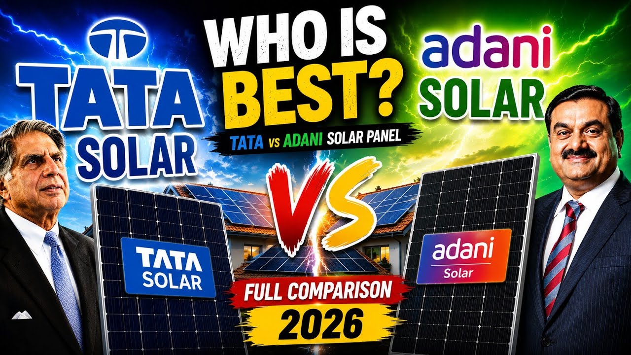 Tata vs Adani Solar Panel 2026 | Which is Best? | Best Solar Panel in India | Full Comparison