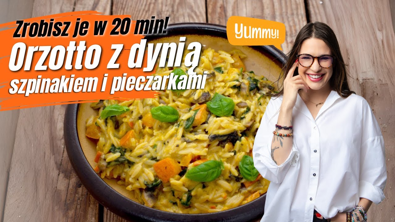 Orzotto z dynią, szpinakiem i pieczarkami - danie, kt&oacute;re zrobisz w 20 min!