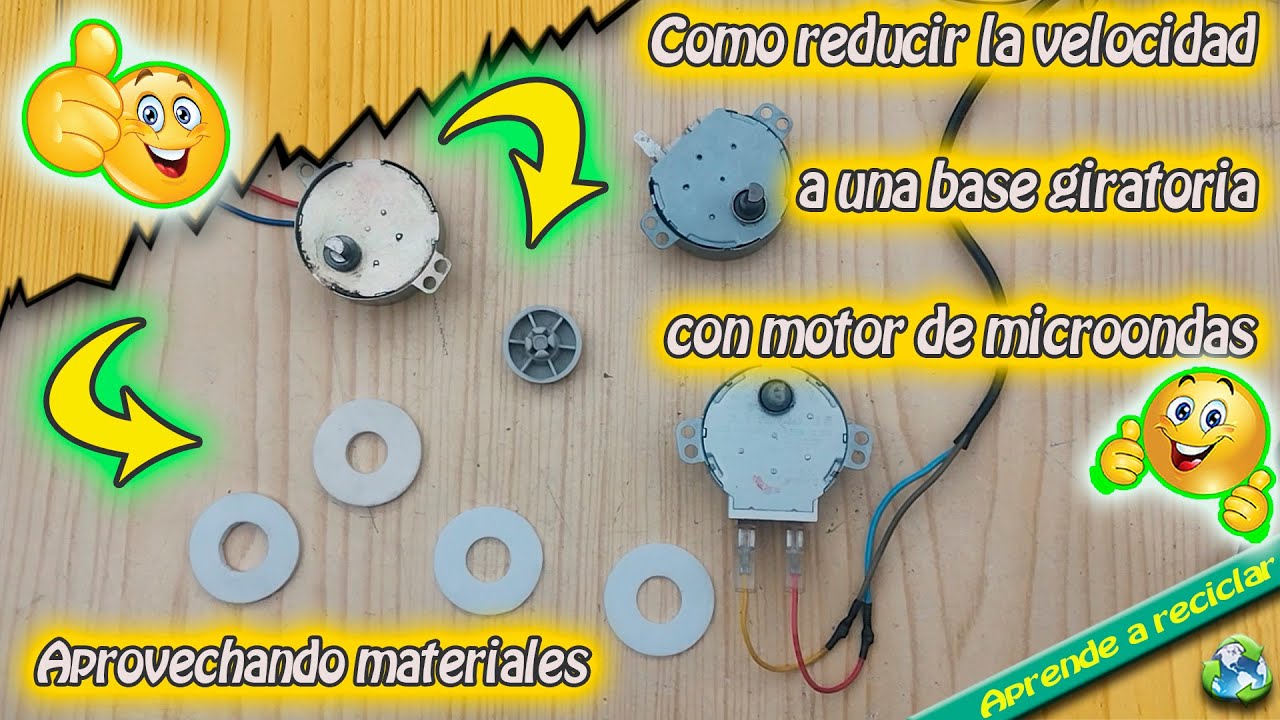 Como reducir la velocidad a una base giratoria con motor de microondas