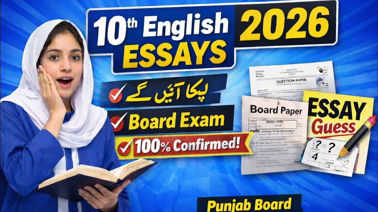 10th Class English Important Essays 2026 | 100% Expected in Board Exam