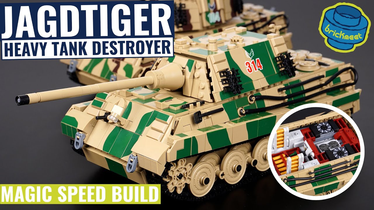 Jagdtiger Jagdpanzer VI with Interior - Heavy Tank Destroyer - Panlos 632017 (Speed Build Review)