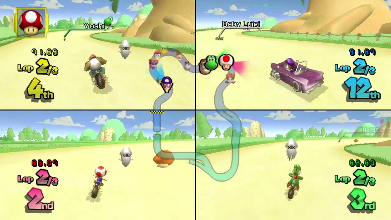 Jugando Mario Kart Wii Deluxe con Amigos