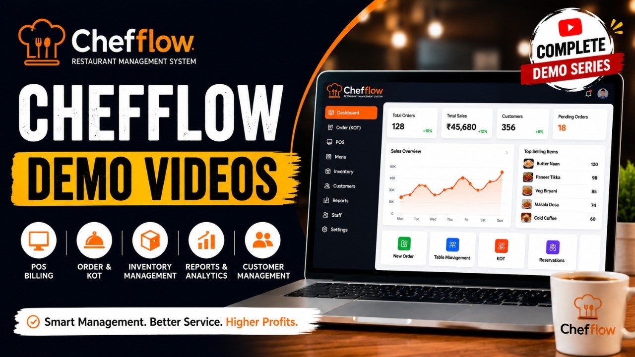 ChefFlow Restaurant POS Software Demo | #restaurantmanagement with #qrmenu