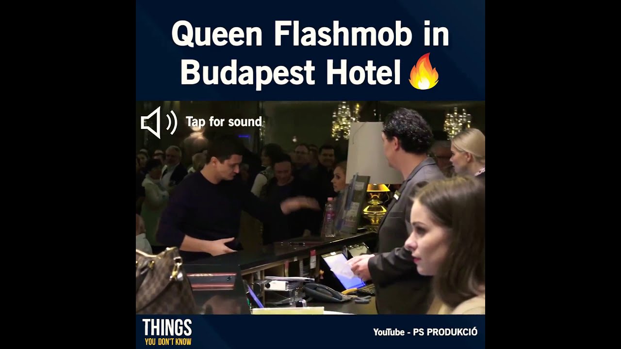 Queen  flasmob in budapest hotel